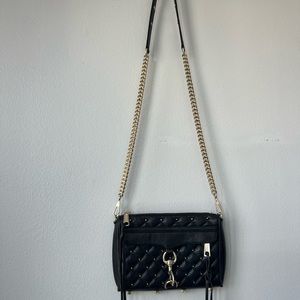 Rebecca Minkoff Black Leather Studded Crossbody